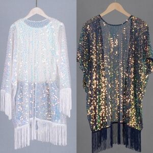 Two Sequin glammer Kimonos For Festivals